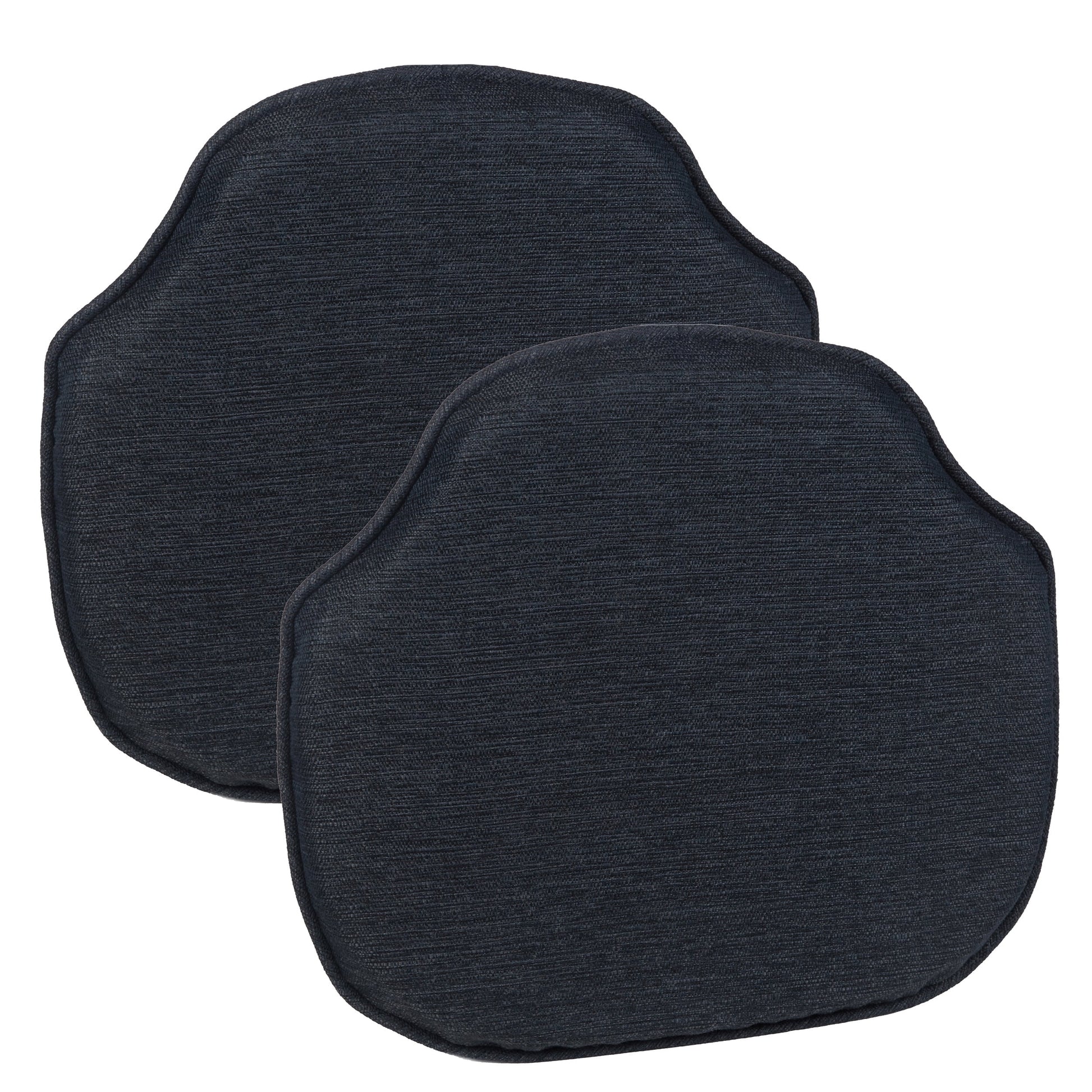 The Gripper Non-Slip Windsor Chair Cushion, for the Kitchen and living Room, 16x15 Inches, Set of 2, Indigo Blue