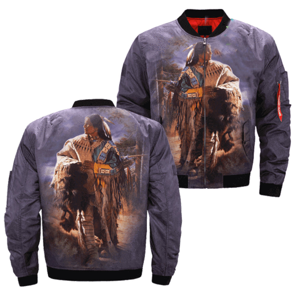 The Life Of Native Indian Americans Bomber Jacket
