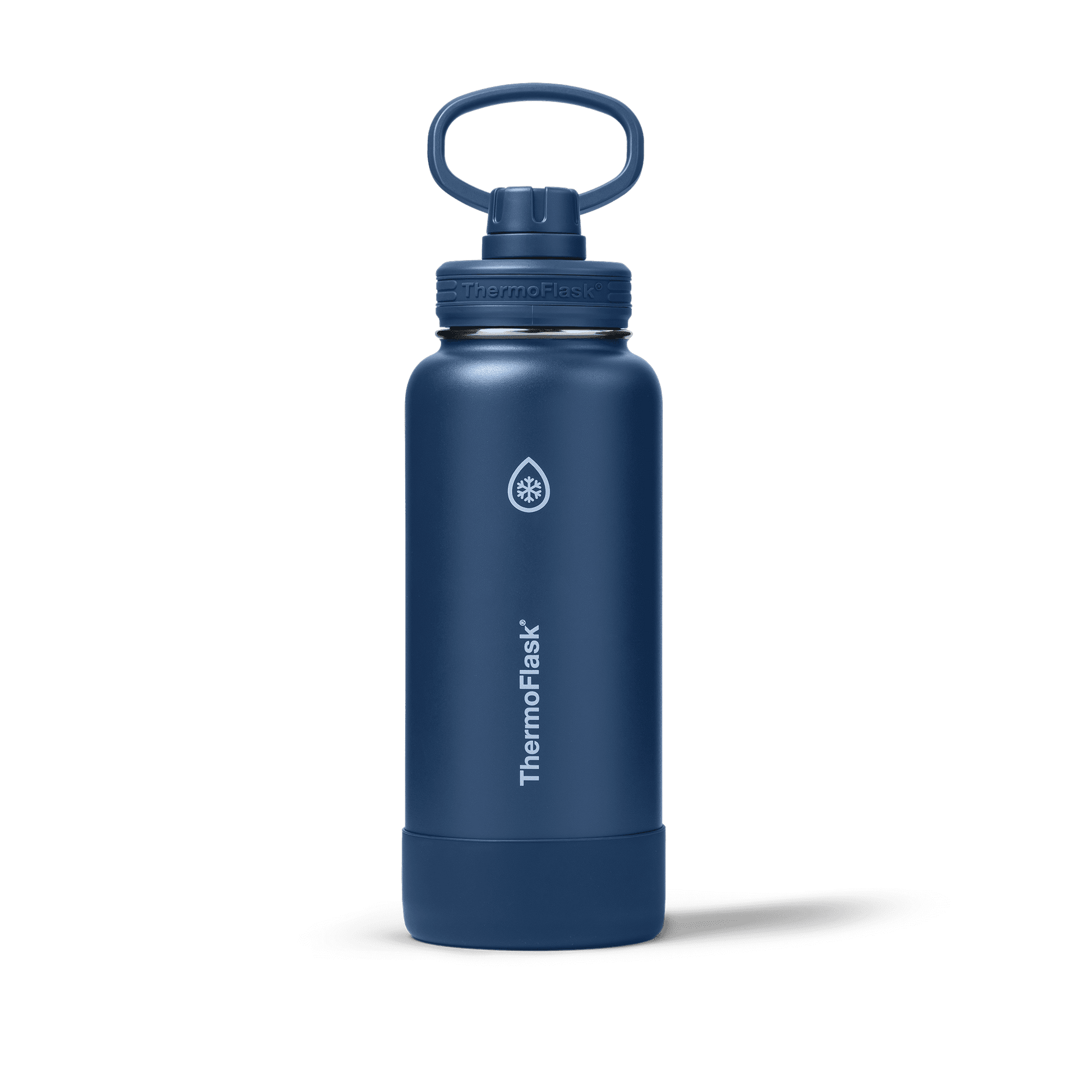 ThermoFlask Classics Insulated Stainless Steel Water Bottle with Leakproof Spout Lid, 32 oz, Navy