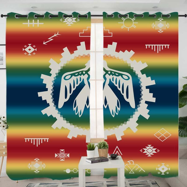 Thunderbird Rainbow Native American Pride Living Room Curtain