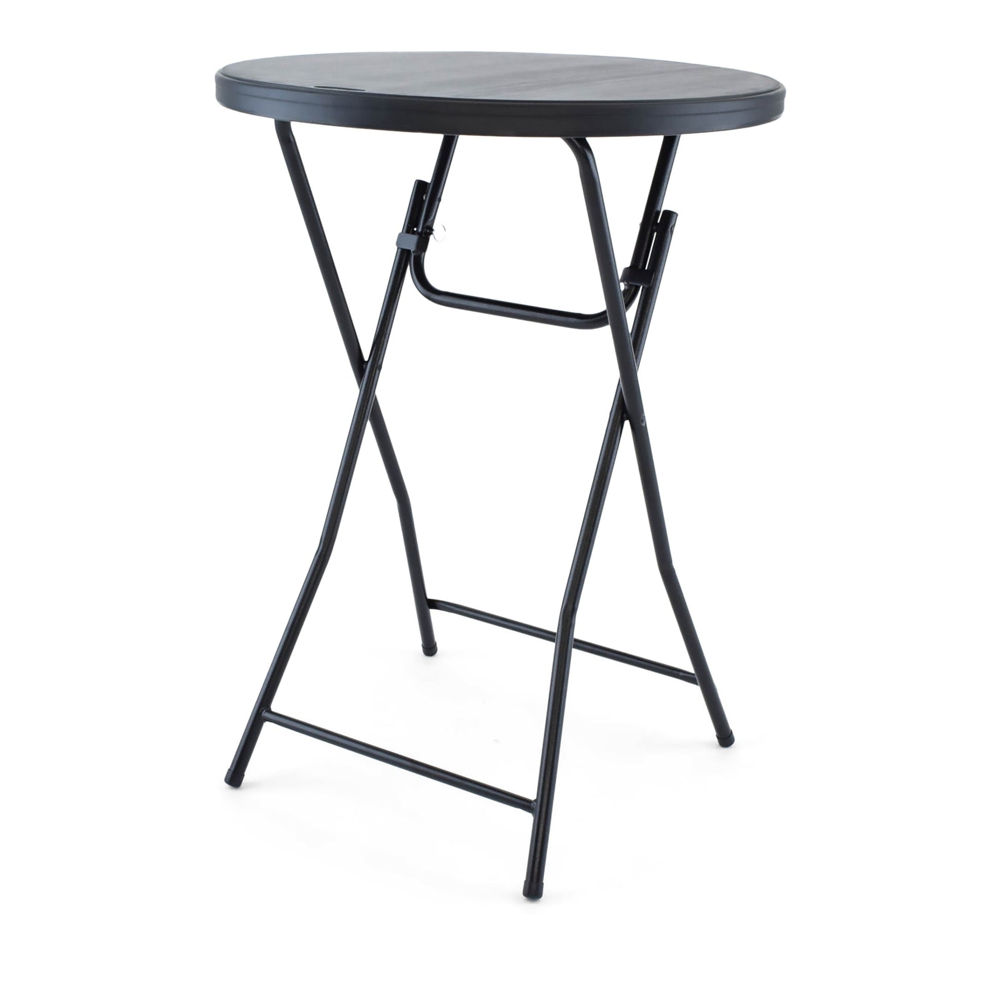 TitanPROâ„¢ Plastic Folding Cocktail Table 32 Round - Black