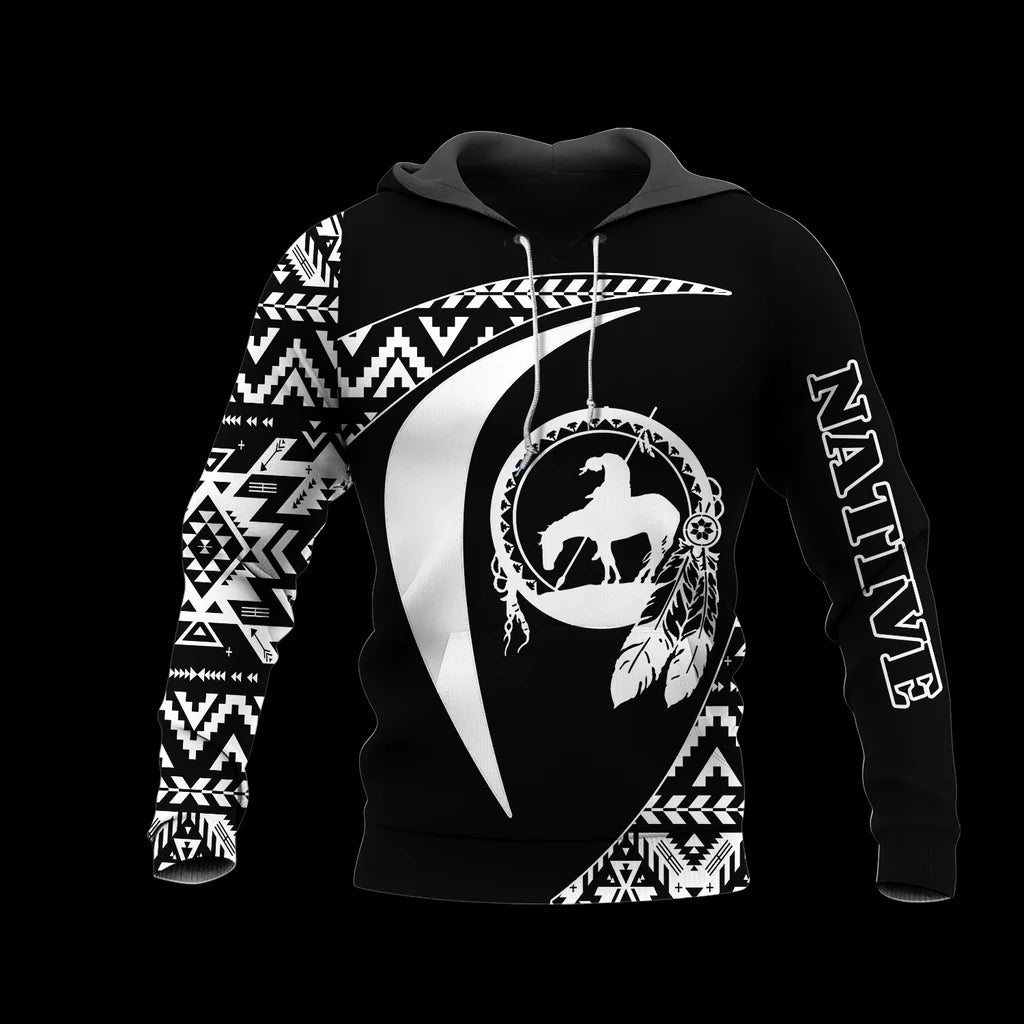 Trail of Tears Native American Pride 3D Hoodie Tribal Pattern Pullover