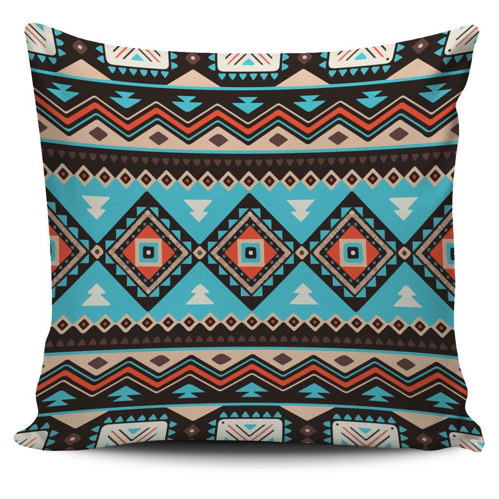 Tribal Line Shapes Ethnic Pattern Pillow Covers