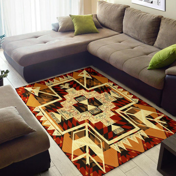 Tribal Yellow Arrow Native American Area Rug no link