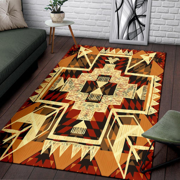 Tribal Yellow Arrow Native American Area Rug no link