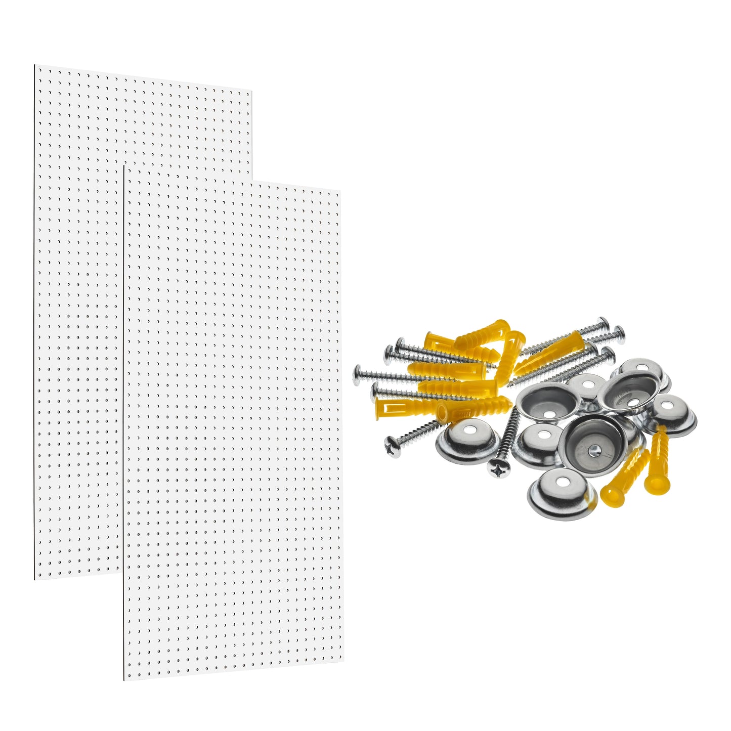 Triton ProductsÂ® High Density Fiberboard Pegboards with Mounting Hardware, Two Pegboards