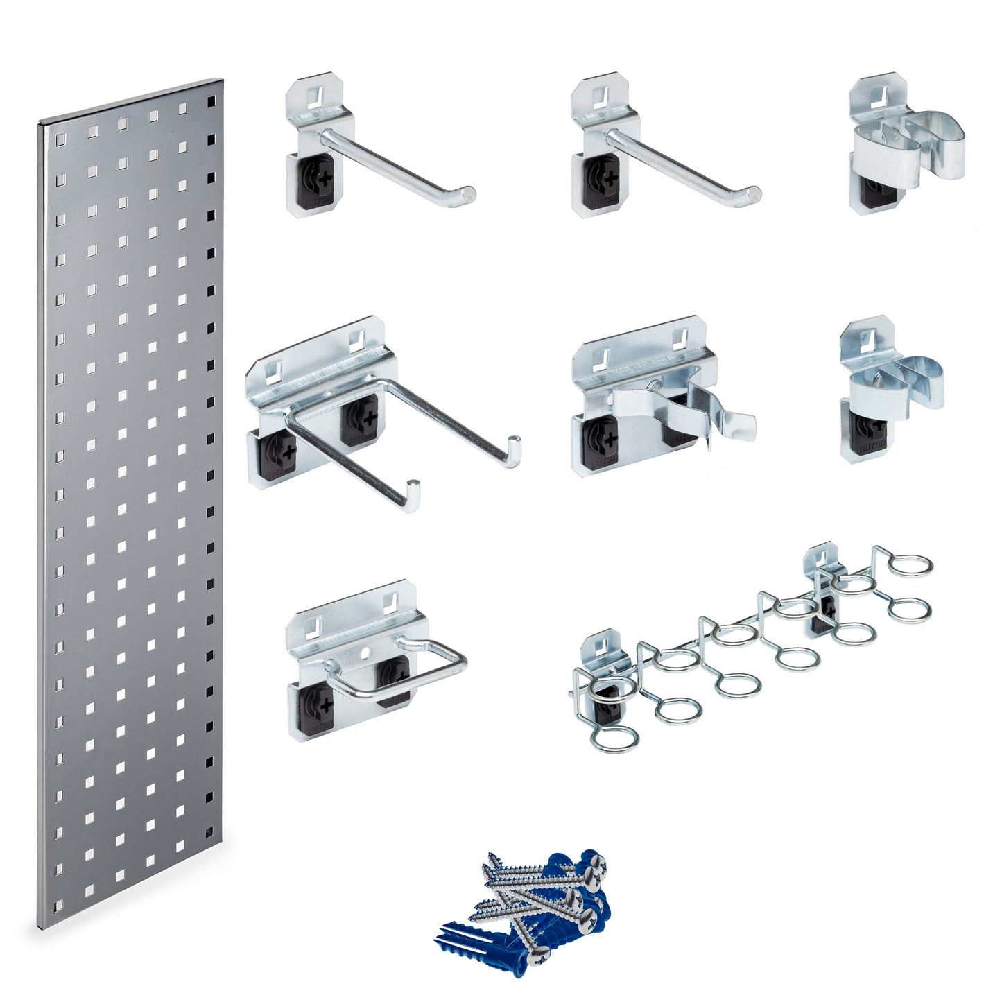 Triton ProductsÂ® LOCBOARD LBS31T-SLV Pegboard Strip,Silver,Square,9"H