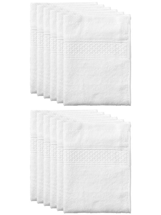 Unique Bargains 13"x13" Absorbent Cotton Dish Kitchen Plain Towels White
