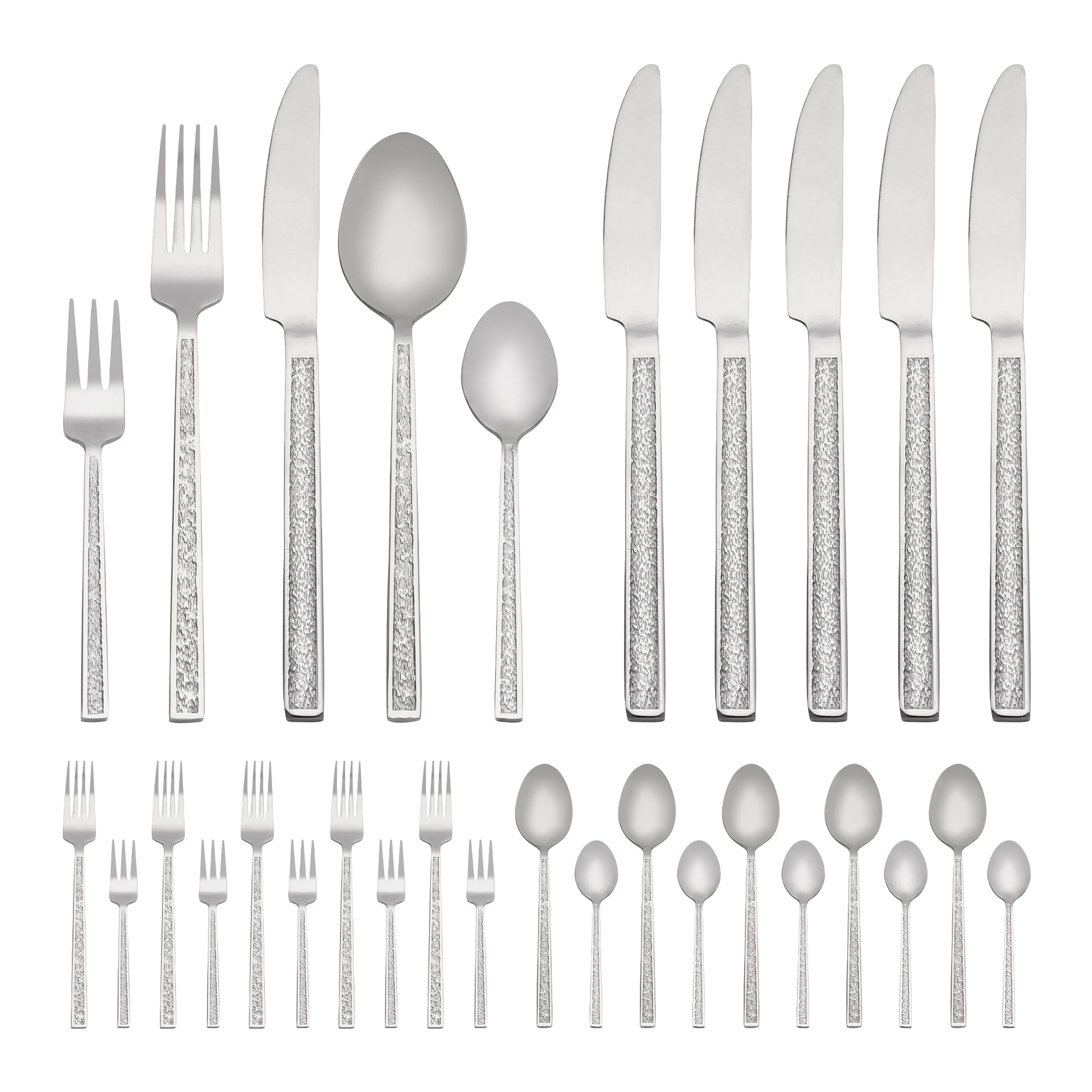 Unique Bargains 30 Pieces Stainless Steel Silverware Set for 6 Silver