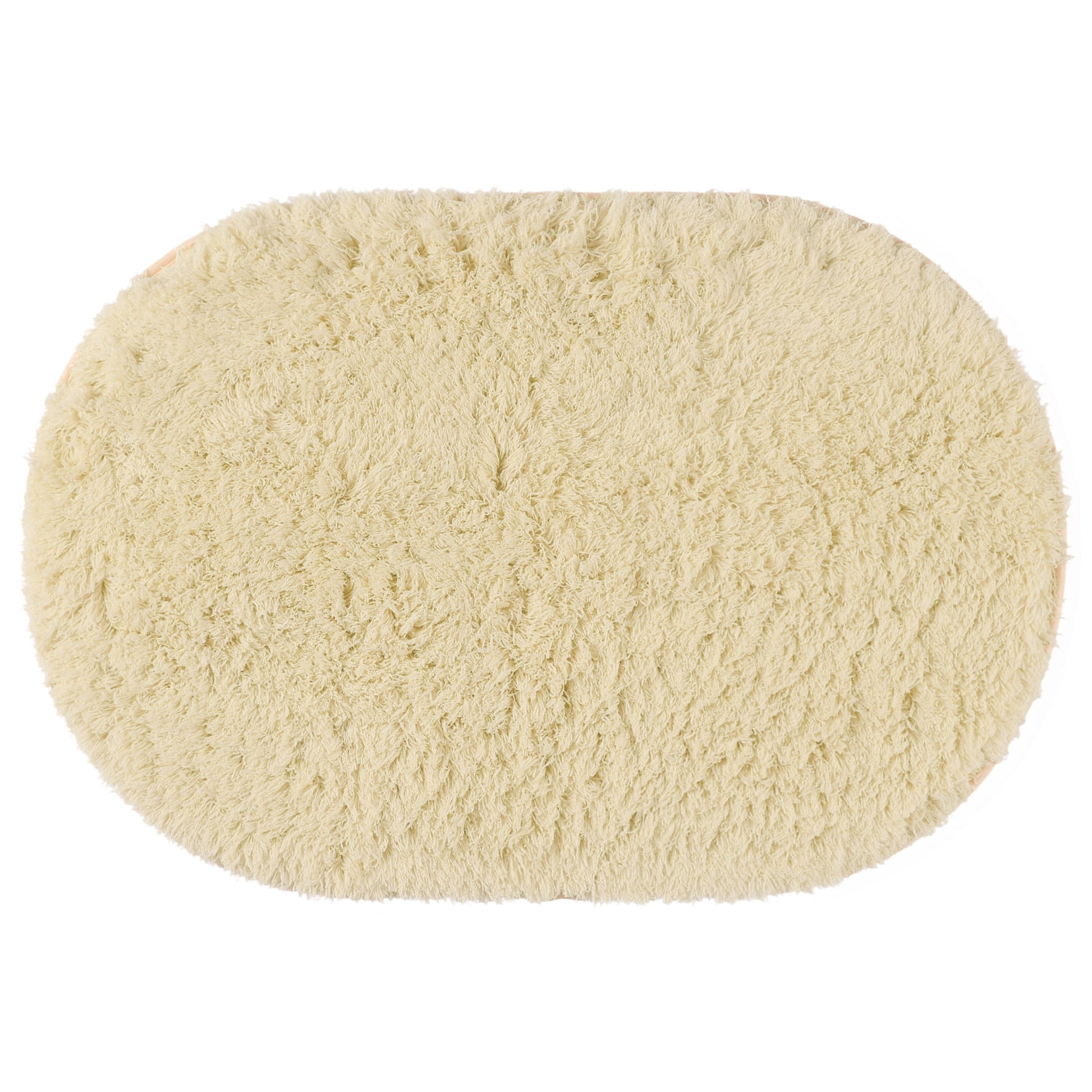 Unique Bargains Bath Rug Absorbent Soft Thick Shag Bathroom Mat Rugs for Bath Room Beige-2 20"x32"