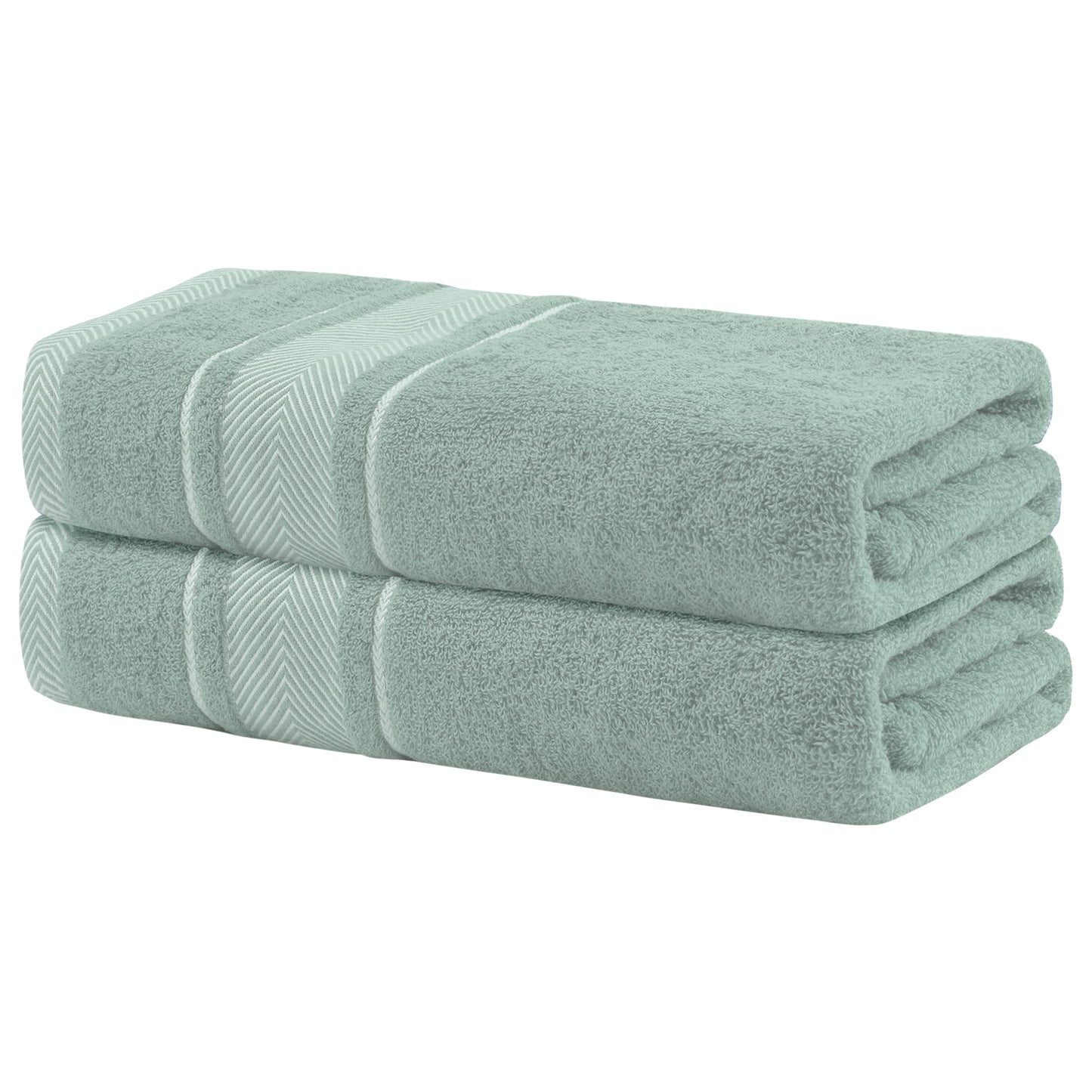 Unique Bargains Juego de Toallas de BaÃ±o de AlgodÃ³n Toallas de BaÃ±o Muy Absorbentes y de Secado RÃ¡pido Verde 28" x 56"