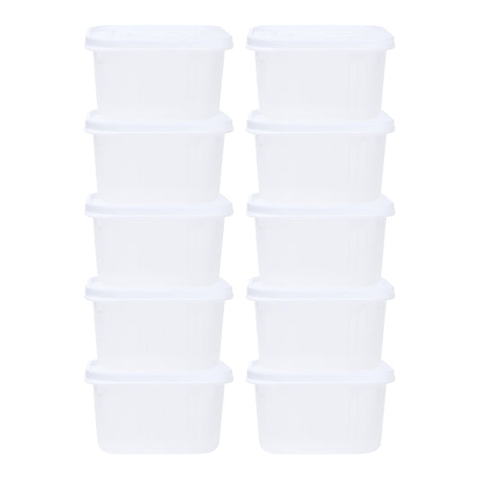 Unique Bargains Food Storage Containers Meal Prep Food Containers 10 Packs White