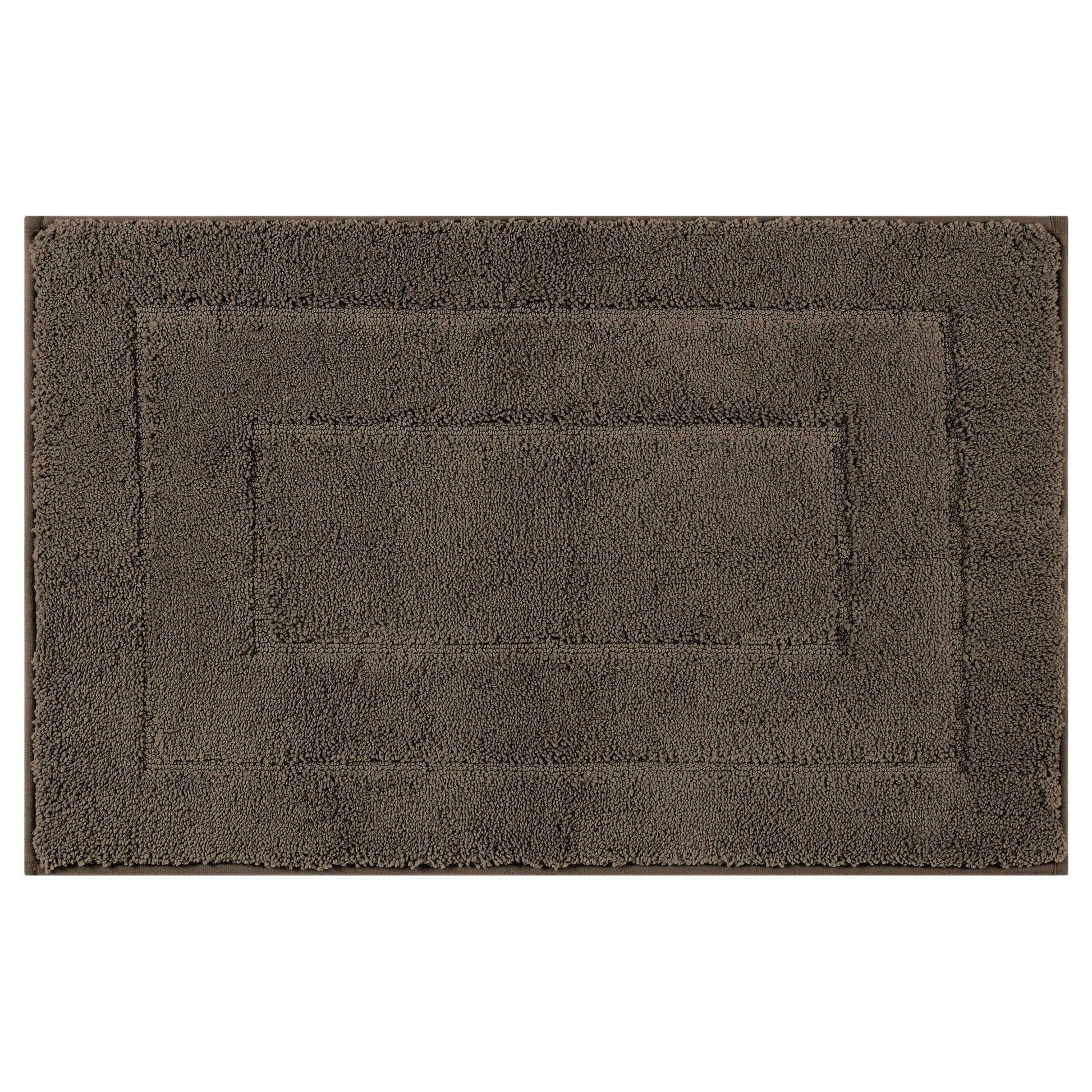 Unique Bargains Geometry Bathroom Rug Mat Absorbent Non-Slip Bath Rugs Brown 16" x 24"