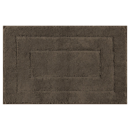 Unique Bargains Geometry Bathroom Rug Mat Absorbent Non-Slip Bath Rugs Brown 16" x 24"