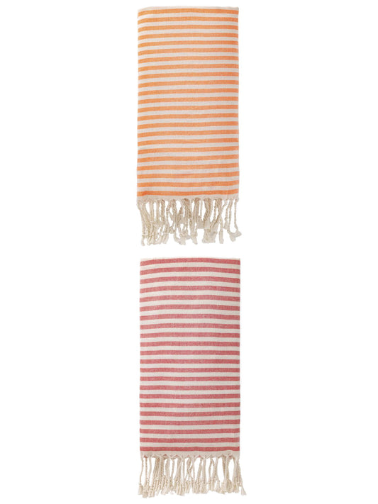 Unique Bargains Lightweight Sand Free Quick Dry Turkish Towel Red/Orange 71"x40"