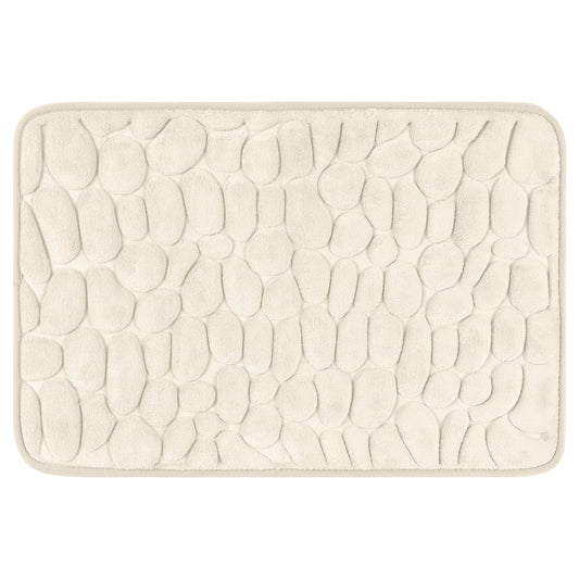 Unique Bargains Memory Foam Bathroom Rugs Ultra Soft Bath Mat Quick Dry Bath Carpet Rug Khaki 16"x24"