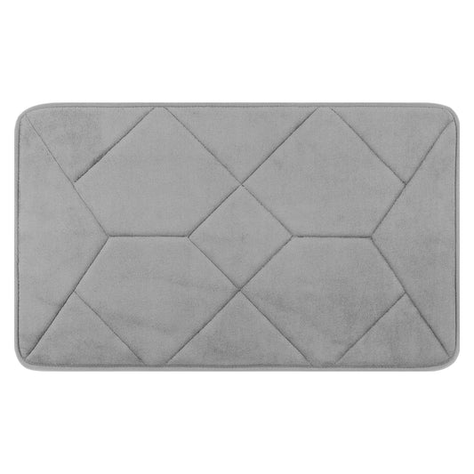 Unique Bargains Memory Foam Quick Dry Washable Non Slip Rugs Gray 20" x 32"