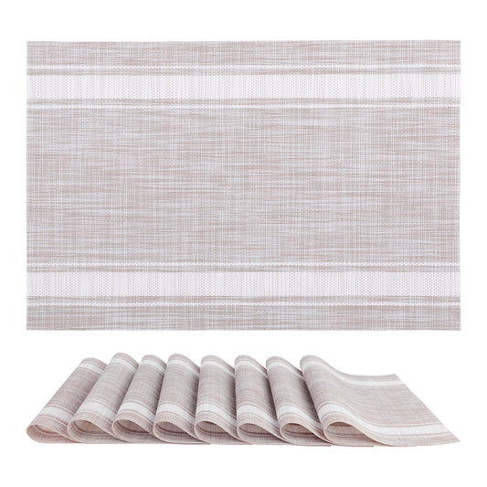 Unique Bargains Placemats Set of 6 Vinyl Placemats White