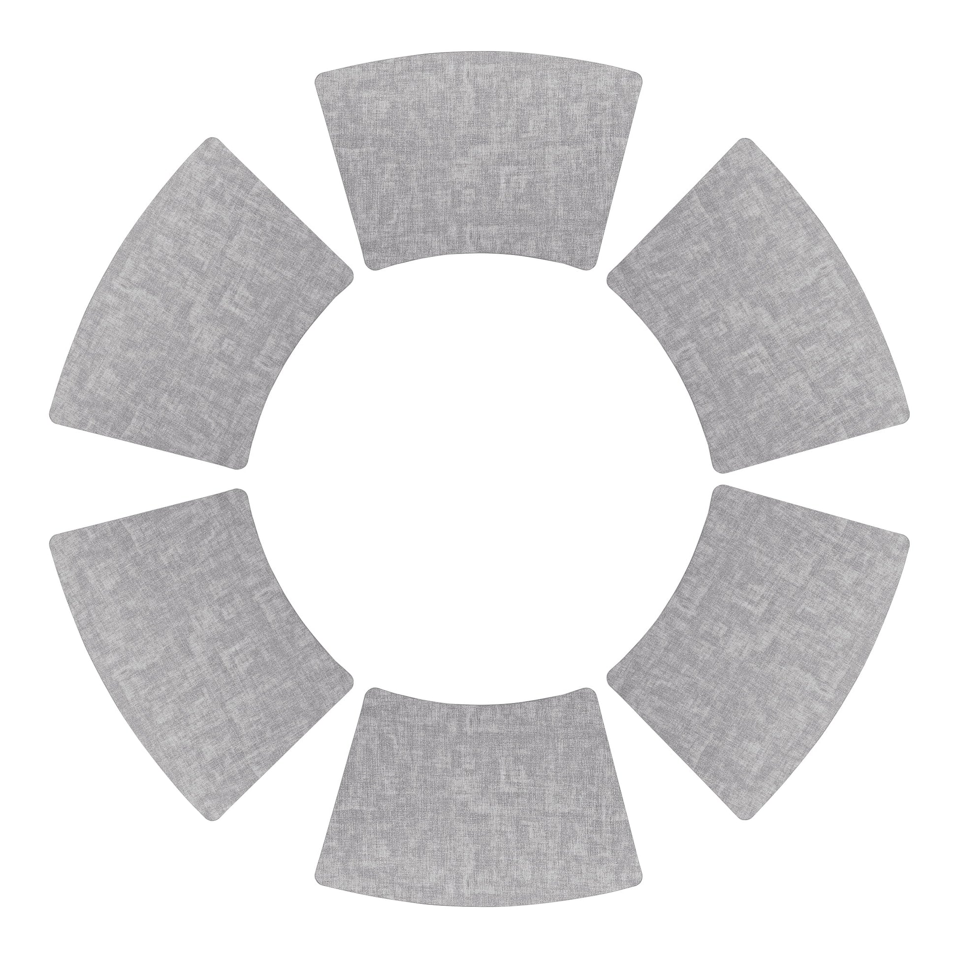 Unique Bargains Placemats for Dining Table Decor Heat Resistant Placemats 6pcs Light Gray