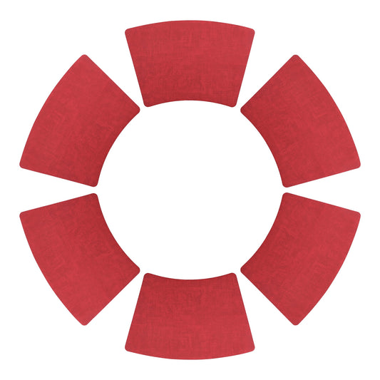 Unique Bargains Placemats for Dining Table Decor Heat Resistant Placemats 6pcs Red
