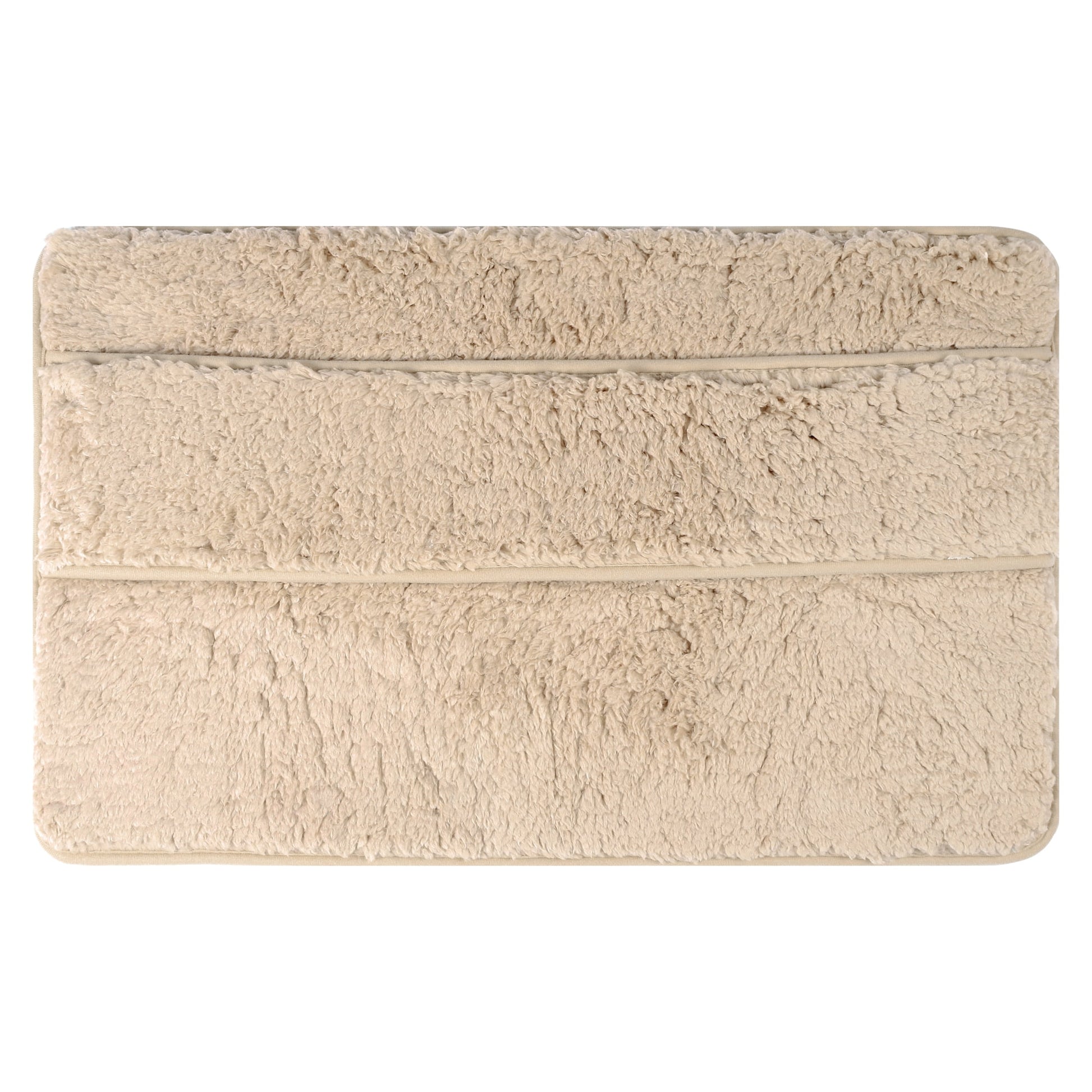 Unique Bargains Plush Shaggy Rugs Mat Absorbent Bath Rugs Brown 16" x 24"