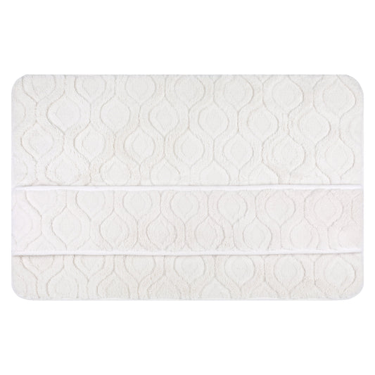 Unique Bargains Quick Dry Bath Mat Non Slip Washable Absorbent Rug White 16" x 24"