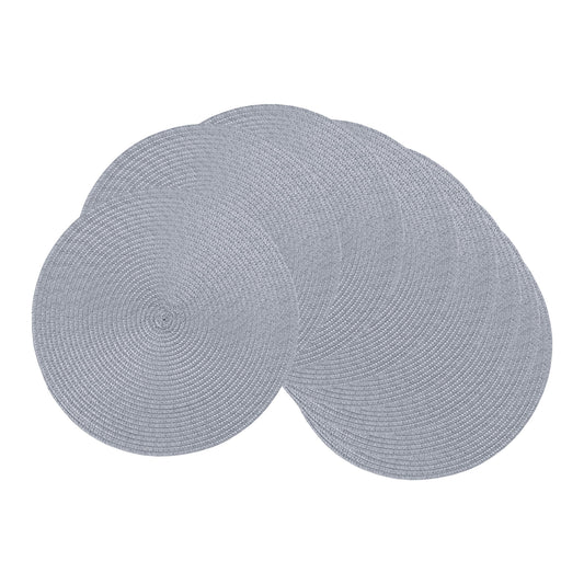 Unique Bargains Rustic Placemats Set of 6 Woven Placemats Light Gray
