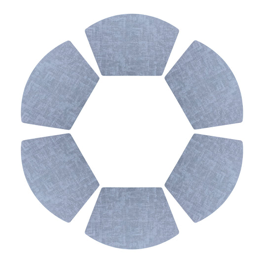 Unique Bargains Set of 6 Faux Leather Placemats Light Blue