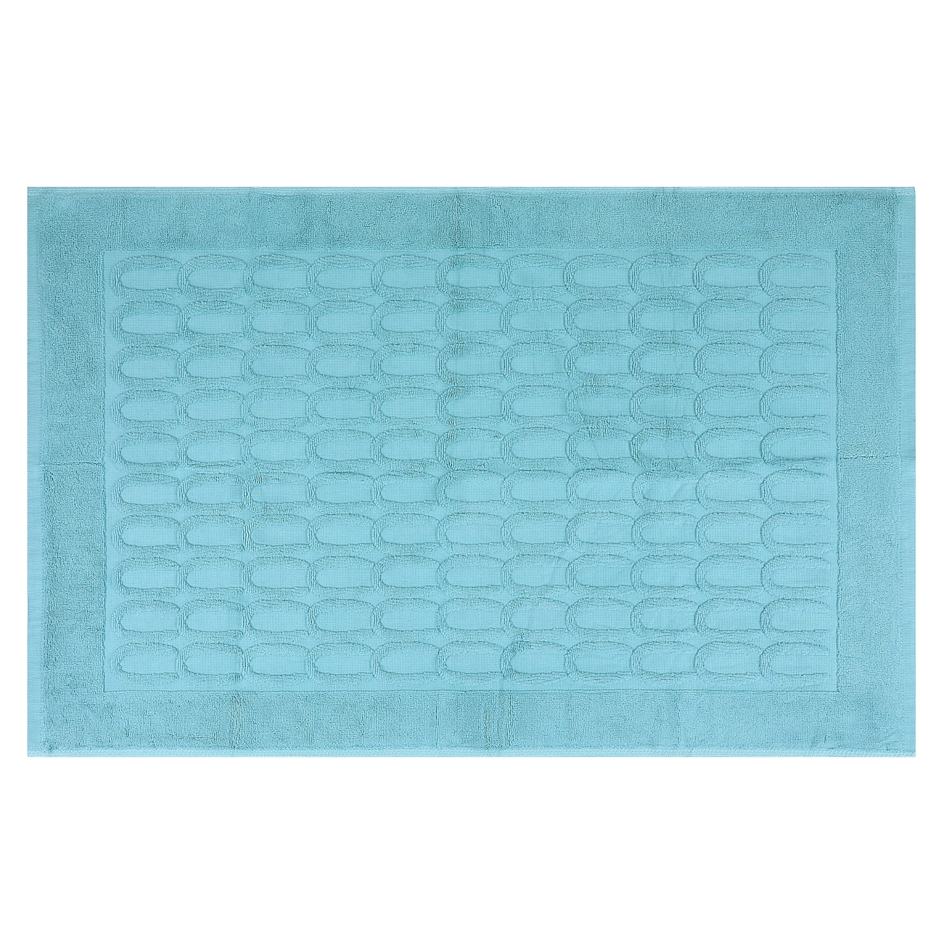 Unique Bargains Washable Textured Cotton Bath Rug Water Absorbent Mat Gray 20" x 32"
