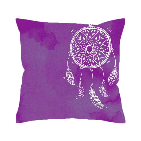 Watercolor Dream Catcher Pillow Case Pink and Blue Pillow Covers