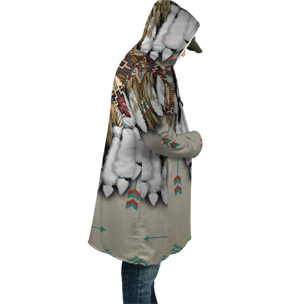 White Native Pattern Dream Cloak