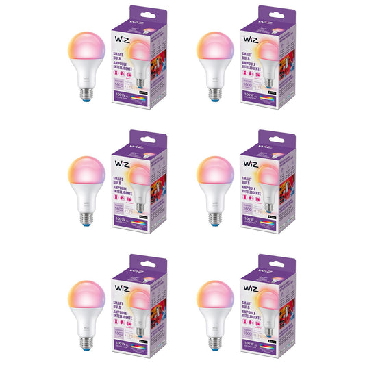WiZ Connected LED 100-Watt A21 General Purpose Light Bulb, Frosted, Tunable White, Dimmable, E26 Medium Base (6-Pack)