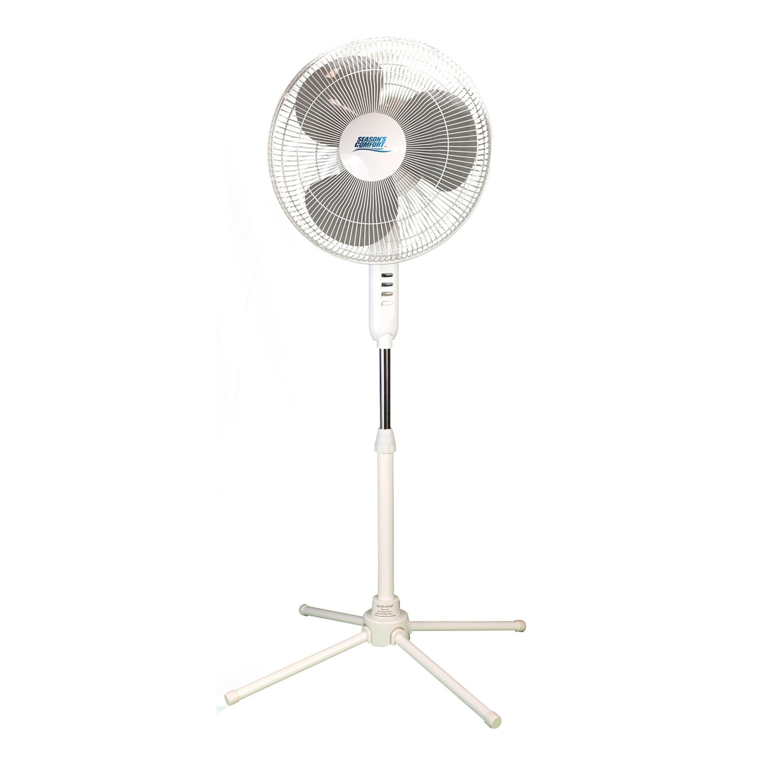 Seasons Comfort Ventilador Oscilante de 16 Pulgadas con Base de Pedestal, FPD16, Blanco, FPD16