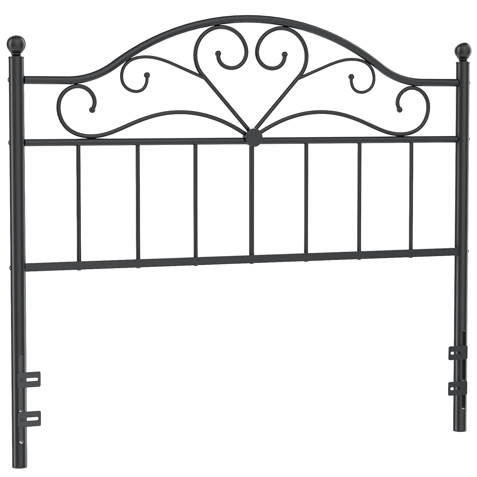 Yoneston Vintage Metal Queen Headboard with 3-Level Height Adjustment for Queen Bed Frame, Black