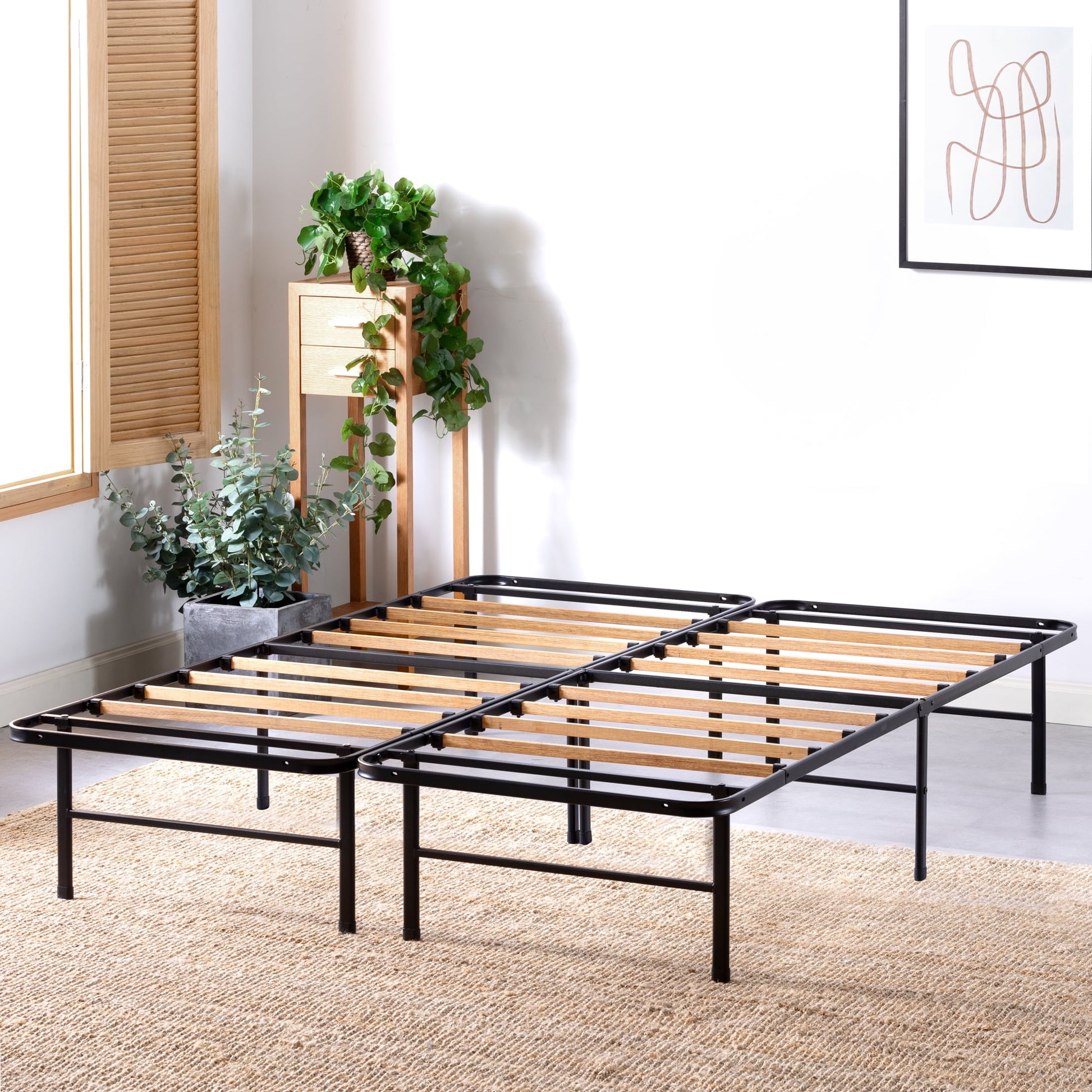 Zinus Smartbase 14" Essential Bed Frame Foundation with Bamboo Slats, Full