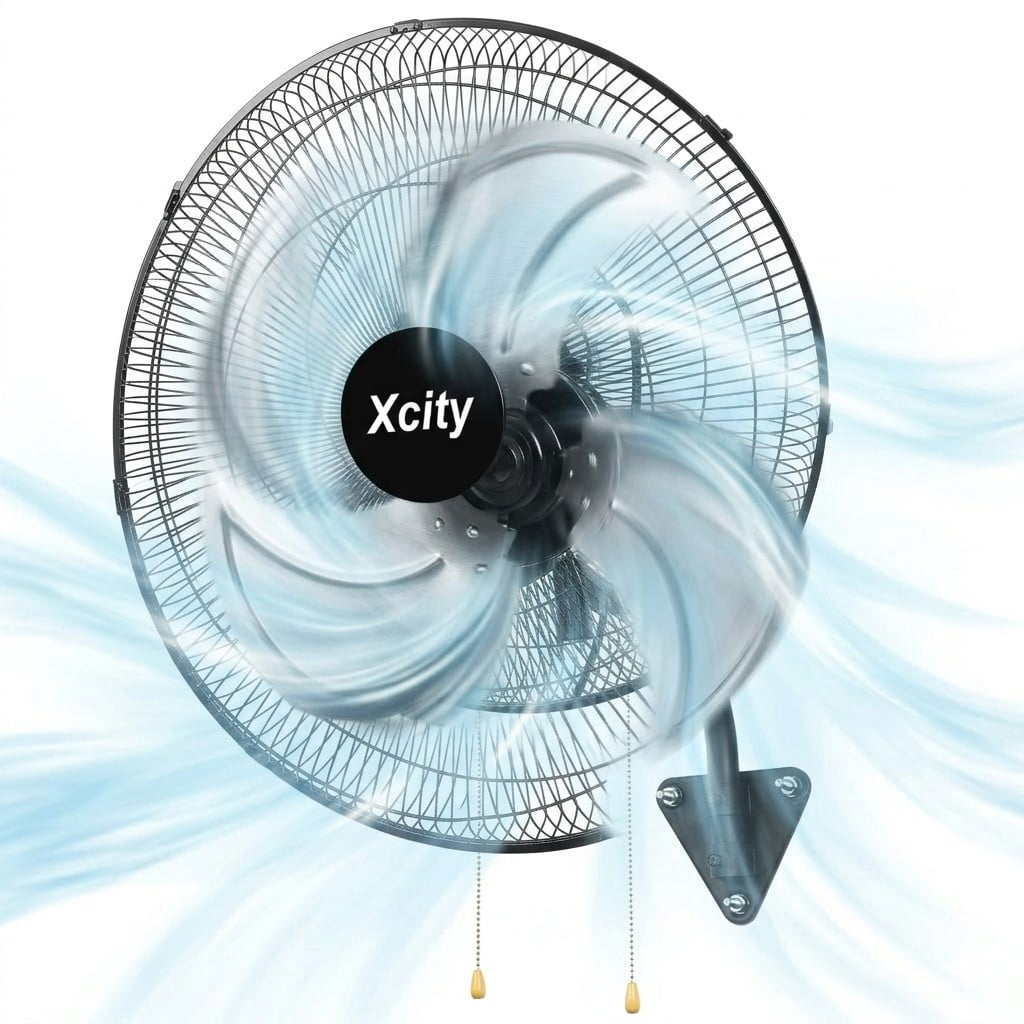 avobird 18-Inch Metal Wall-Mounted Fan â€” 3-Speed Settings, 90Â° Left-to-Right Oscillation,Powerful Airflow Up to 2600 CFM â€” High-Velocity Industrial Fan, Ideal for Homes, Factories, and Workshops