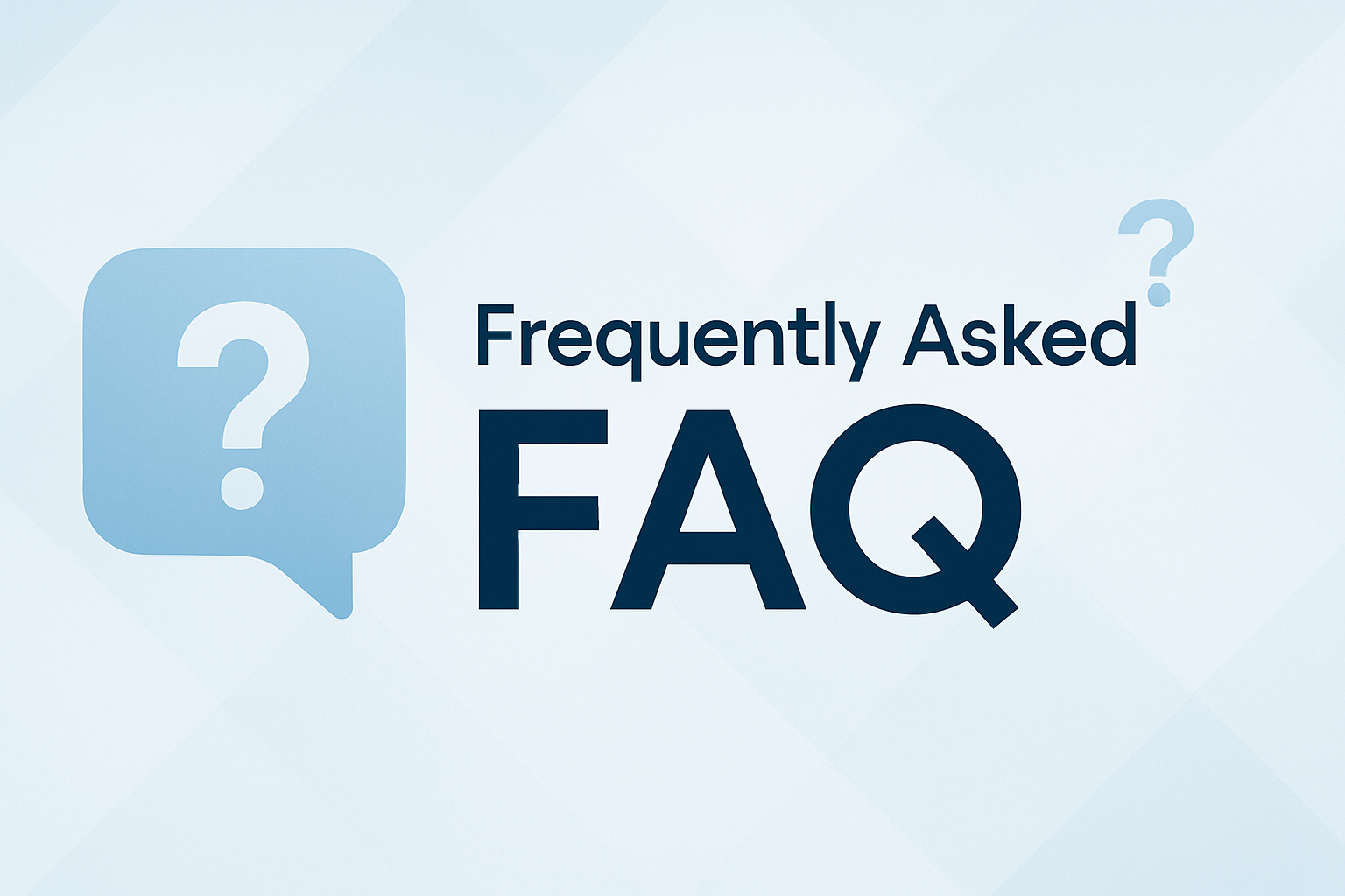 Create me a FAQ's banner