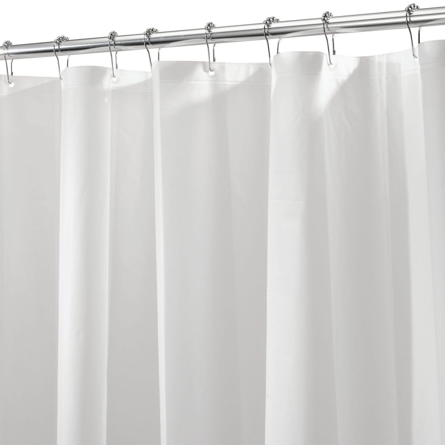 PEVA Waterproof Shower Curtain Liner with 12 Reinforced Buttonholes - 72" x 72" - Clear