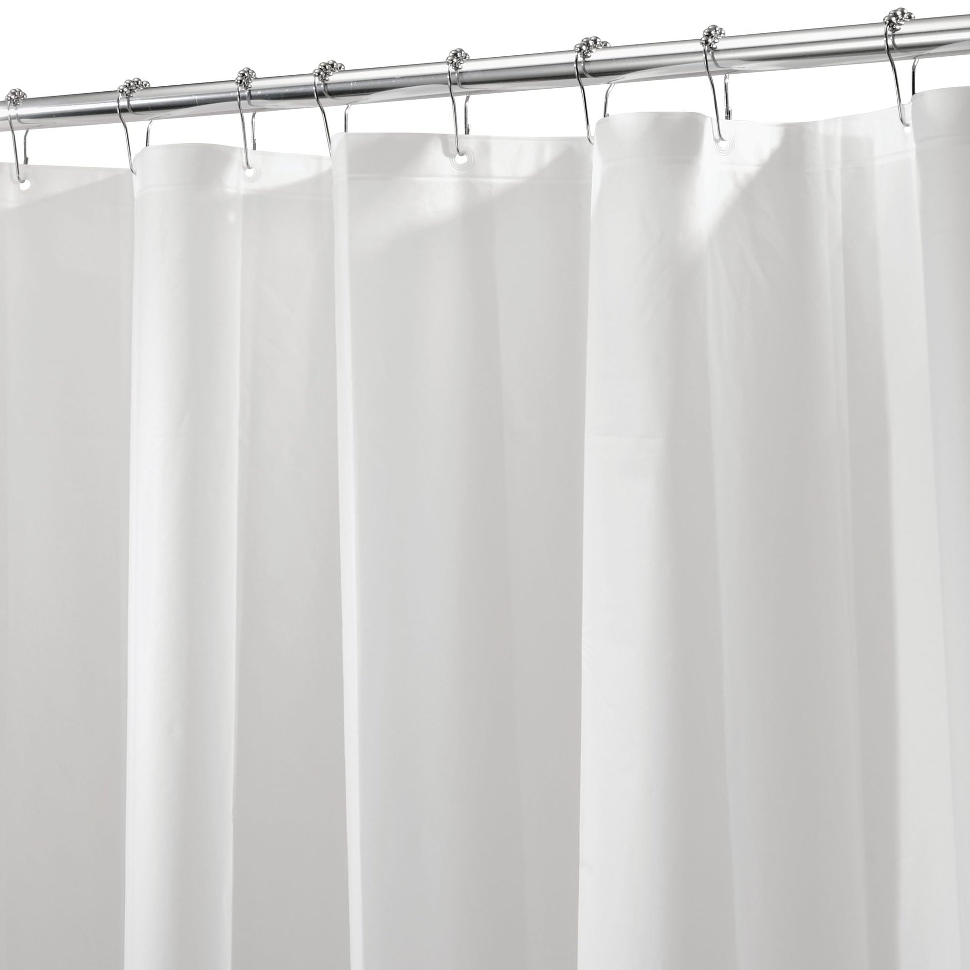 PEVA Waterproof Shower Curtain Liner with 12 Reinforced Buttonholes - 72" x 72" - Clear