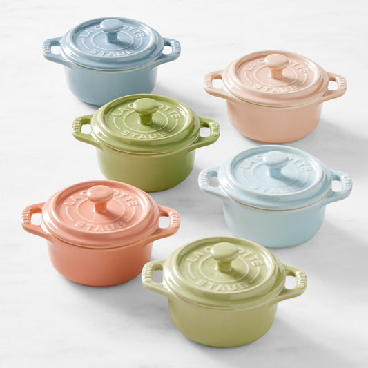 Staub Stoneware Pastel Mini Cocottes, Set of 6,,