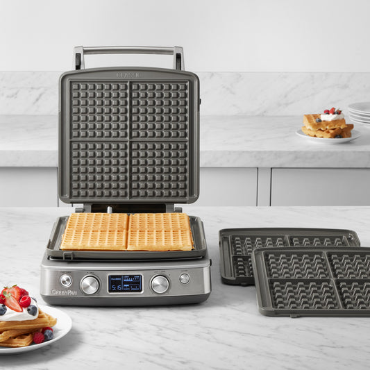 GreenPan Premiere 4-Square Waffle Maker,,