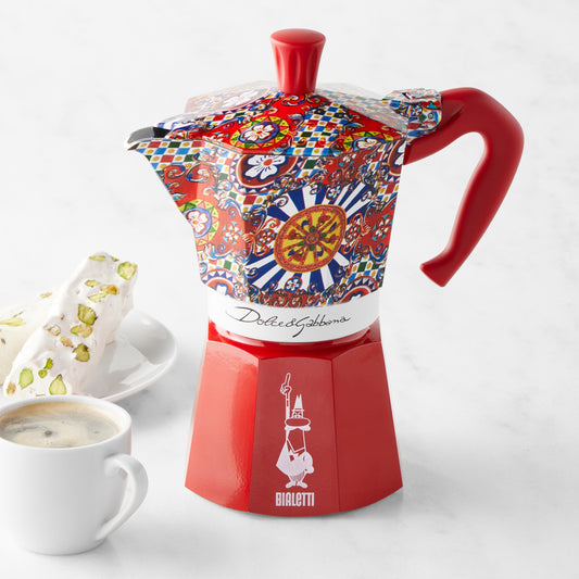Bialetti Moka Dolce & Gabbana Stovetop Espresso Maker, Carretto,6-cup,