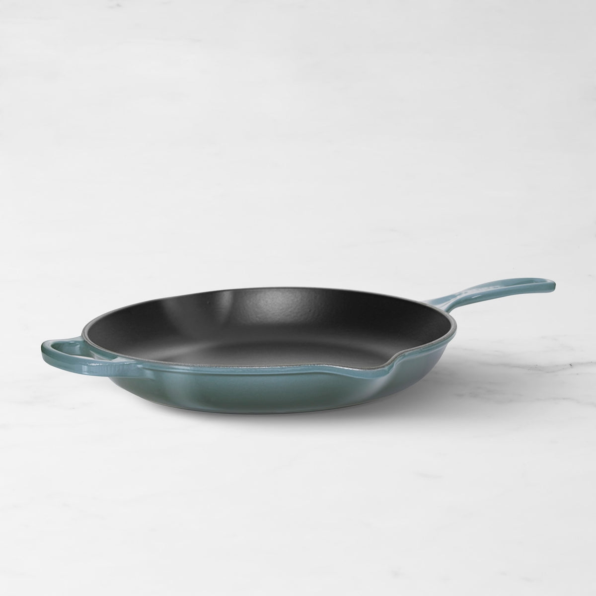 Le Creuset Signature Enameled Cast Iron Skillet Fry Pans,Ocean,Pan\, 12"