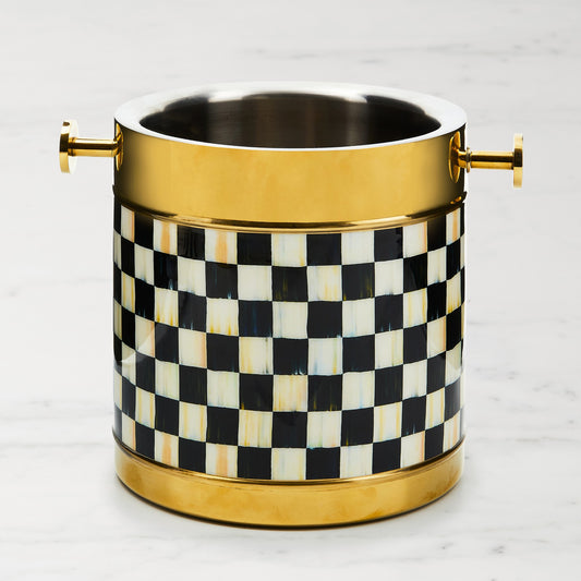 MacKenzie-Childs Courtly Check Ice Bucket,,WSNOADS