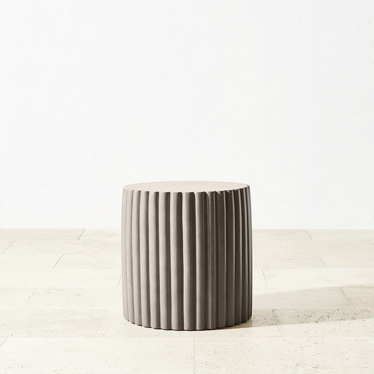 Tropea Fluted Accent Table (18"),Grey,