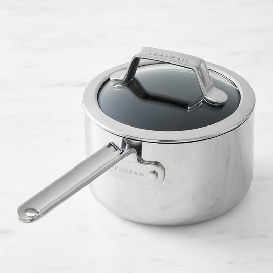 SCANPAN TSS+ Stainless-Steel Nonstick Saucepan, 2-Qt.,,