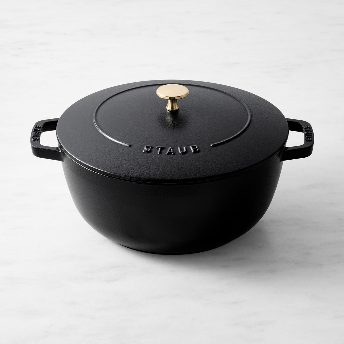 Staub Enameled Cast Iron Essential French Oven,Black Ebonized,