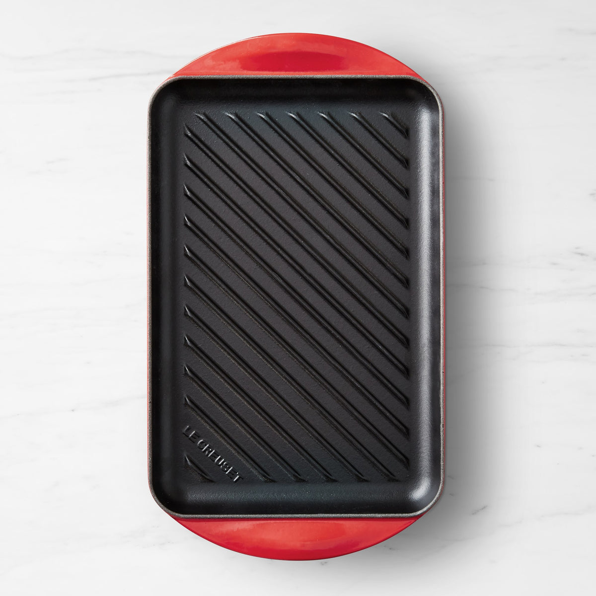 Le Creuset Enameled Cast Iron Skinny Grill,Red,
