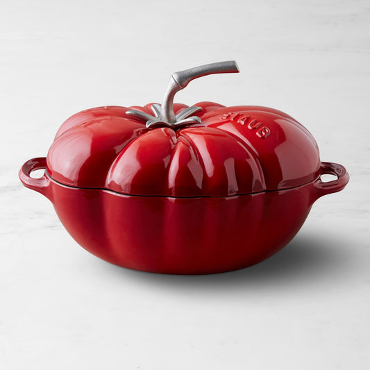 Staub Enameled Cast Iron Tomato Cocotte, 3-Qt.,,
