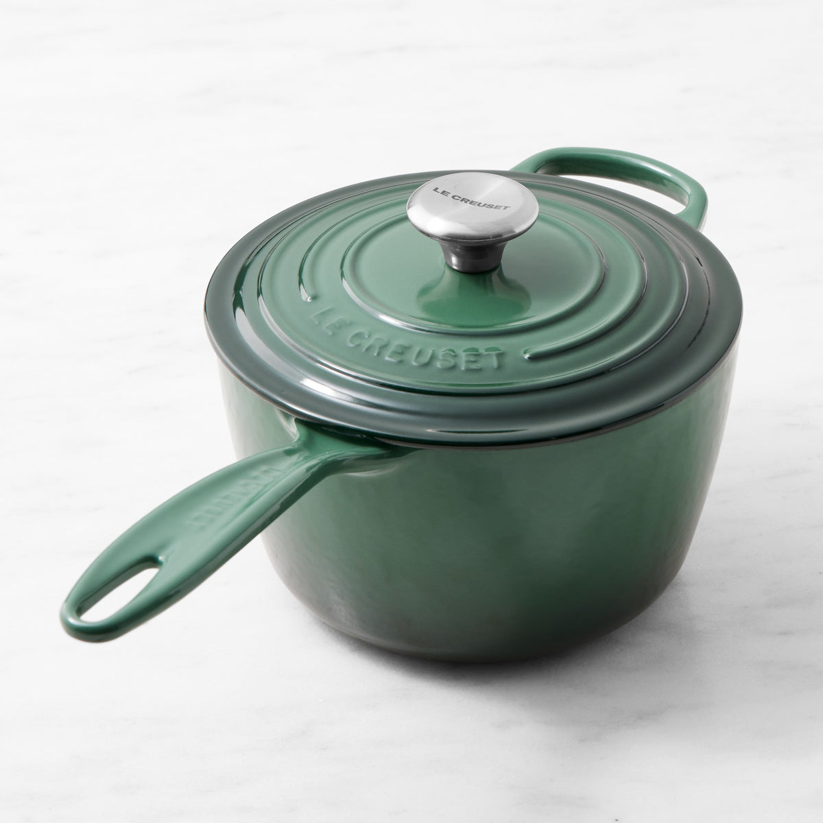 Le Creuset Signature Enameled Cast Iron Saucepan,Artichaut,2.25-Qt.